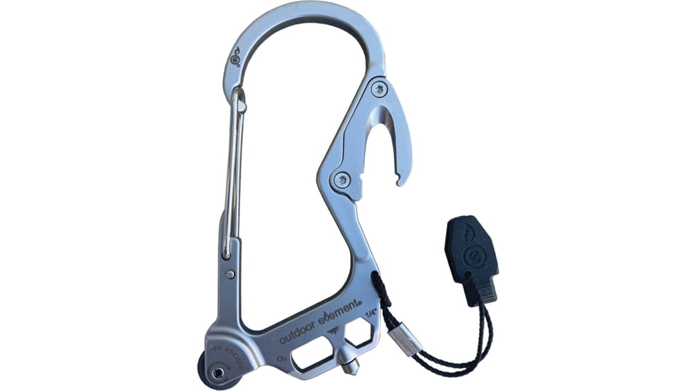Outdoor Element Fire Escape Carabiner Silver