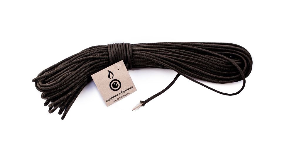 Outdoor Element Fire-Starting Paracord Para100, Black, P100B 