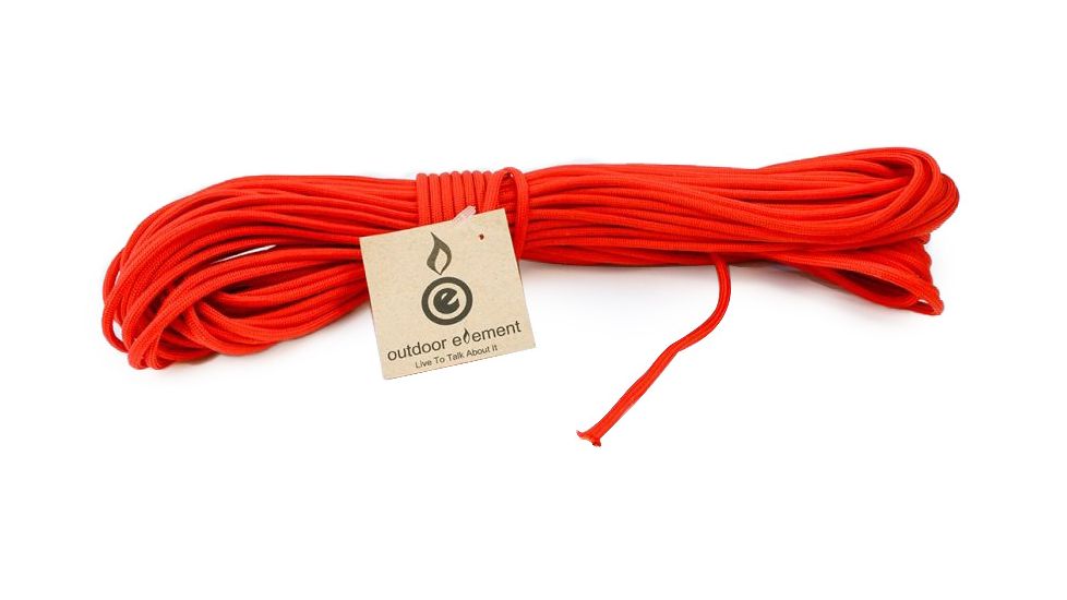 Outdoor Element Fire-Starting Paracord Para100, Red P100R
