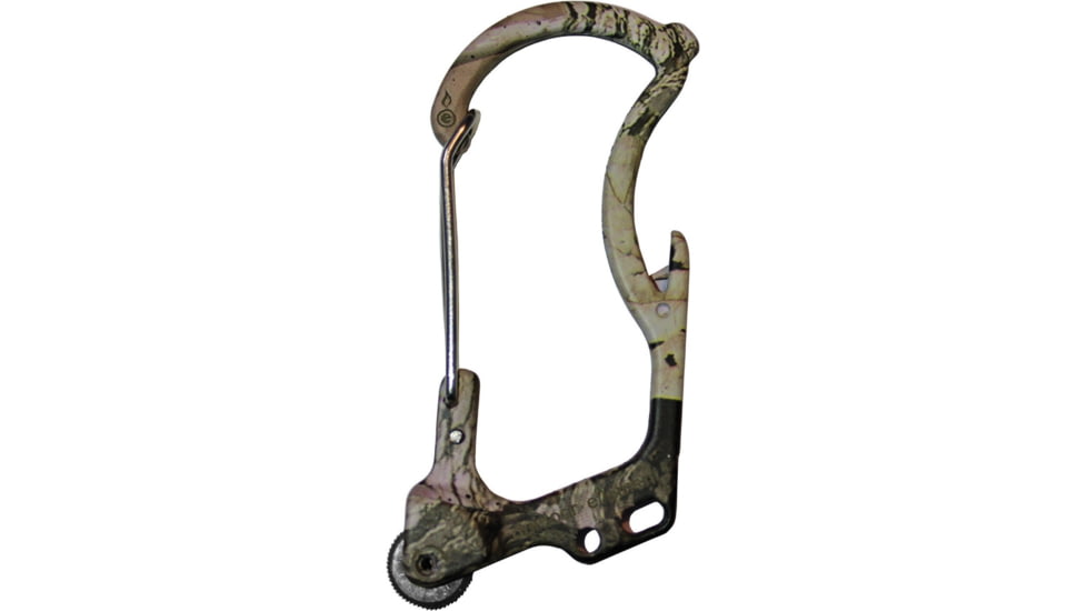 Outdoor Element Firebiner Survival Carabiner, 3in Overall, Beige Camo Titanium Coated SS Body, Rated For 100 Lbs, F1CB