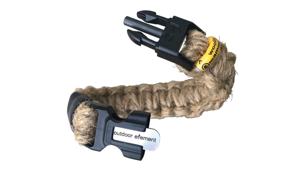 Outdoor Element Woolly Mammoth Bracelet Made Of Braided Jute, Small, 5.75in-6.38in, WMSBS