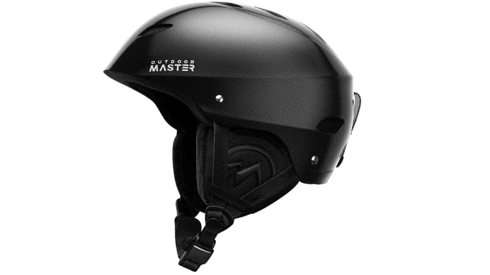 Outdoor Master Kelvin Carbon Fiber Ski Helmet, Black, Small, carbn-fiber-ski-helmet