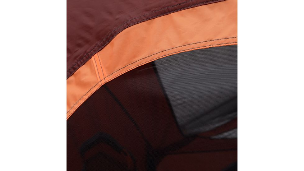 Outdoor Products 8 Person Hexagon Tent With Led Lighted Poles, Orange/Maroon, 50029