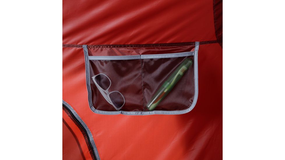 Outdoor Products 8 Person Hexagon Tent With Led Lighted Poles, Orange/Maroon, 50029