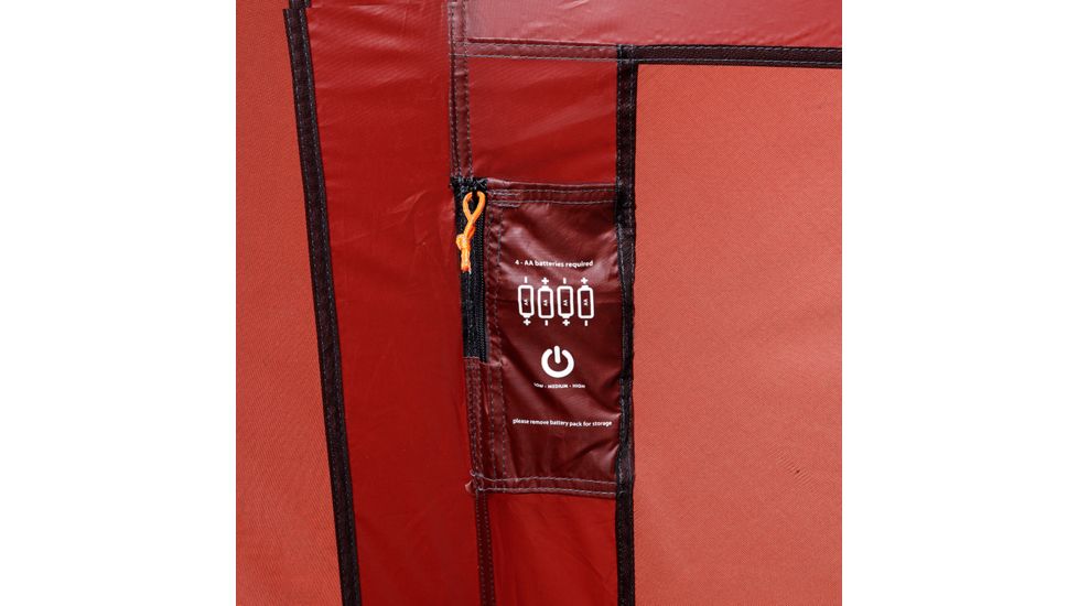 Outdoor Products 8 Person Hexagon Tent With Led Lighted Poles, Orange/Maroon, 50029
