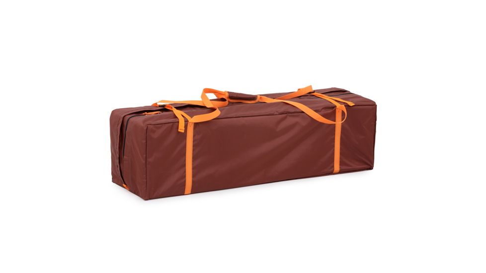 Outdoor Products 8 Person Hexagon Tent With Led Lighted Poles, Orange/Maroon, 50029
