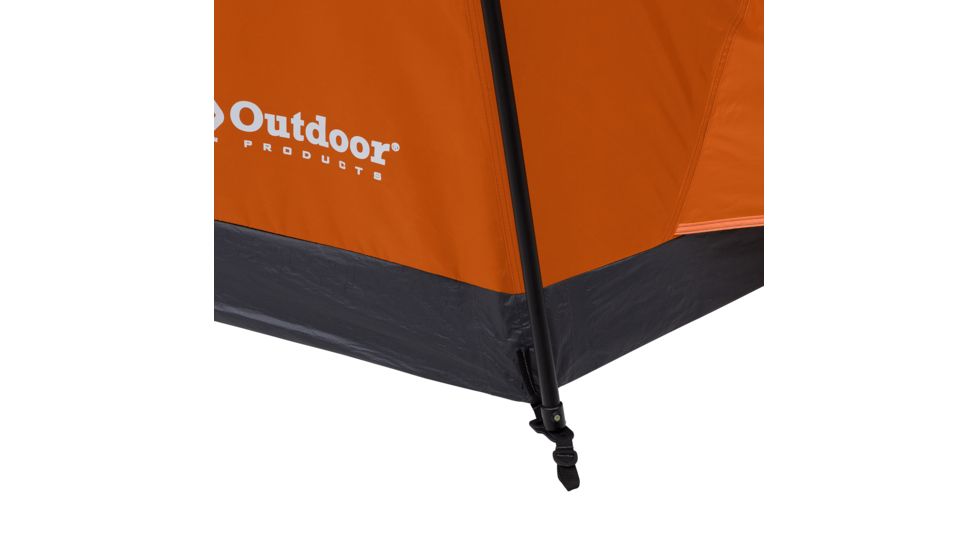 Outdoor Products 8 Person Hexagon Tent With Led Lighted Poles, Orange/Maroon, 50029