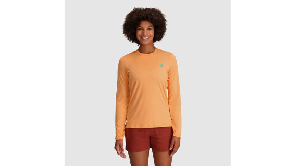 Outdoor Research ActiveIce Spectrum Sun Long Sleeve Tee - Womens, Orange Fizz, S, 2876602279006