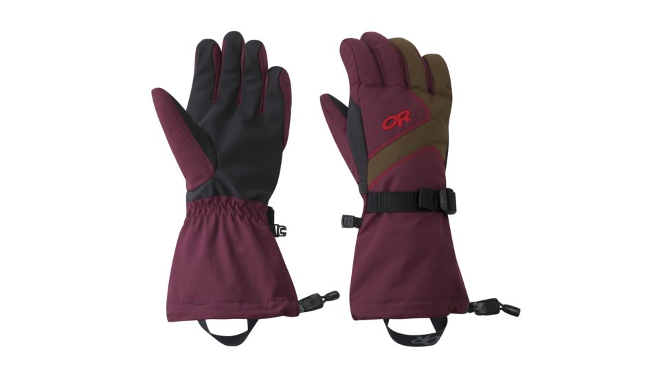 Outdoor Research Adrenaline Gloves - Womens, Zin/Carob/Tomato, Large, 243249-1323008