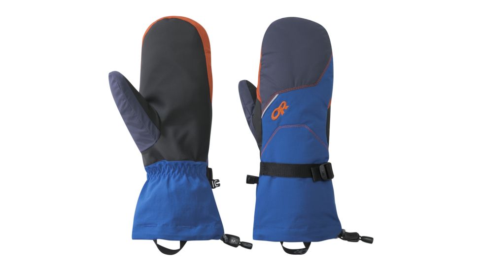 Outdoor Research Adrenaline Mitts - Mens, Cobalt/Naval Blue/Burnt Orange, Medium, 2432401322007