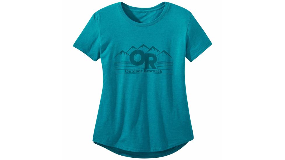 Outdoor Research Advocate Tee - Womens, Washed Peacock Heather, Medium, 2709311655007