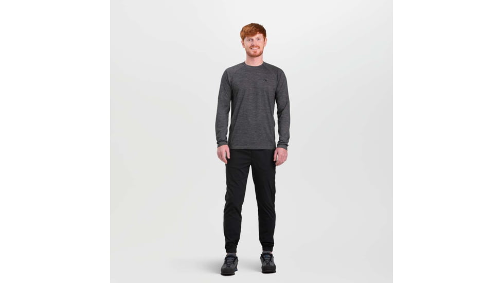 Outdoor Research Alpine Onset Merino 150 Crew - Mens, Charcoal Heather, Small, 2832110893006