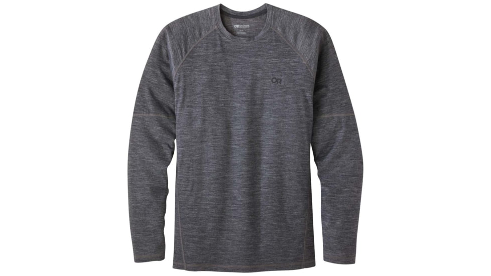 Outdoor Research Alpine Onset Merino 150 Crew - Mens, Charcoal Heather, Small, 2832110893006