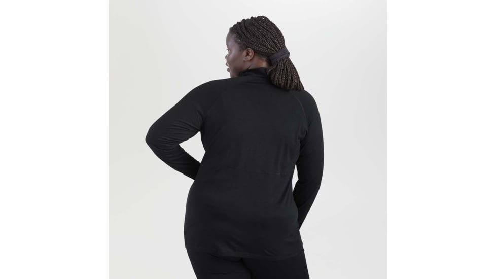 Outdoor Research Alpine Onset Merino 150 Half Zip - Womens, Black, Small, 2832230001006