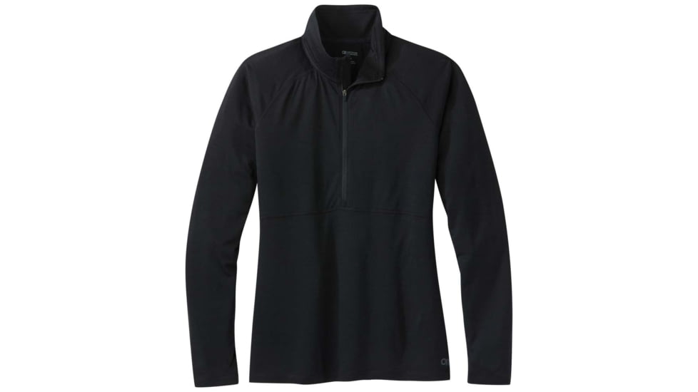 Outdoor Research Alpine Onset Merino 150 Half Zip - Womens, Black, Small, 2832230001006