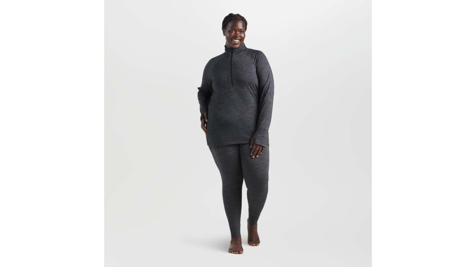 Outdoor Research Alpine Onset Merino 150 Half Zip - Womens, Charcoal Heather, Small, 2832230893006