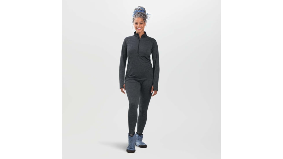 Outdoor Research Alpine Onset Merino 150 Half Zip - Womens, Charcoal Heather, Small, 2832230893006