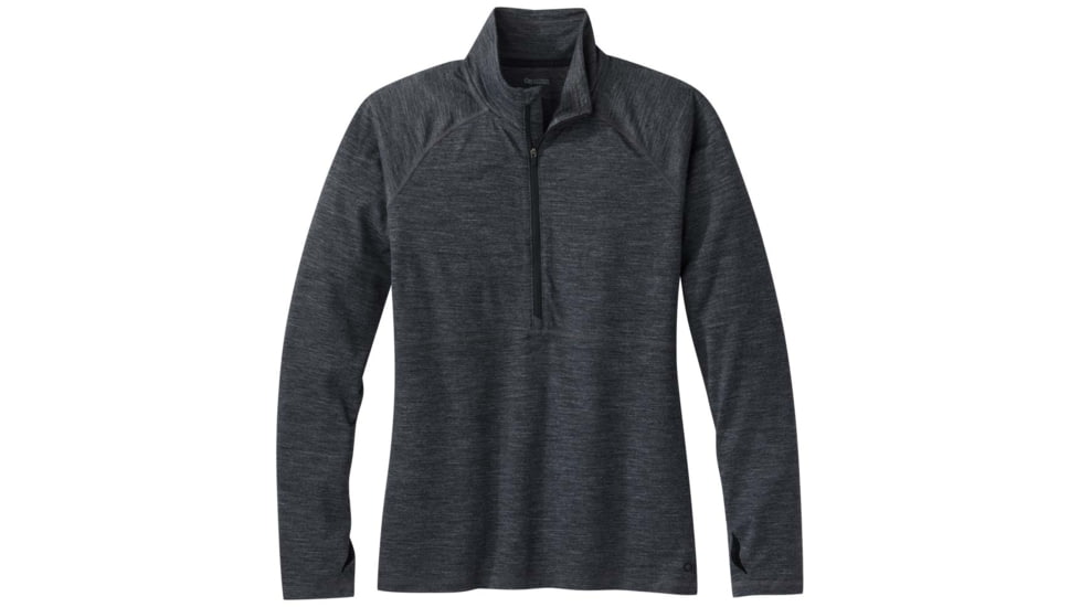 Outdoor Research Alpine Onset Merino 150 Half Zip - Womens, Charcoal Heather, Small, 2832230893006