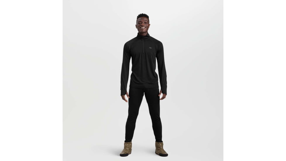 Outdoor Research Alpine Onset Merino 150 Quarter Zip - Mens, Black, 3XL, 2832120001011
