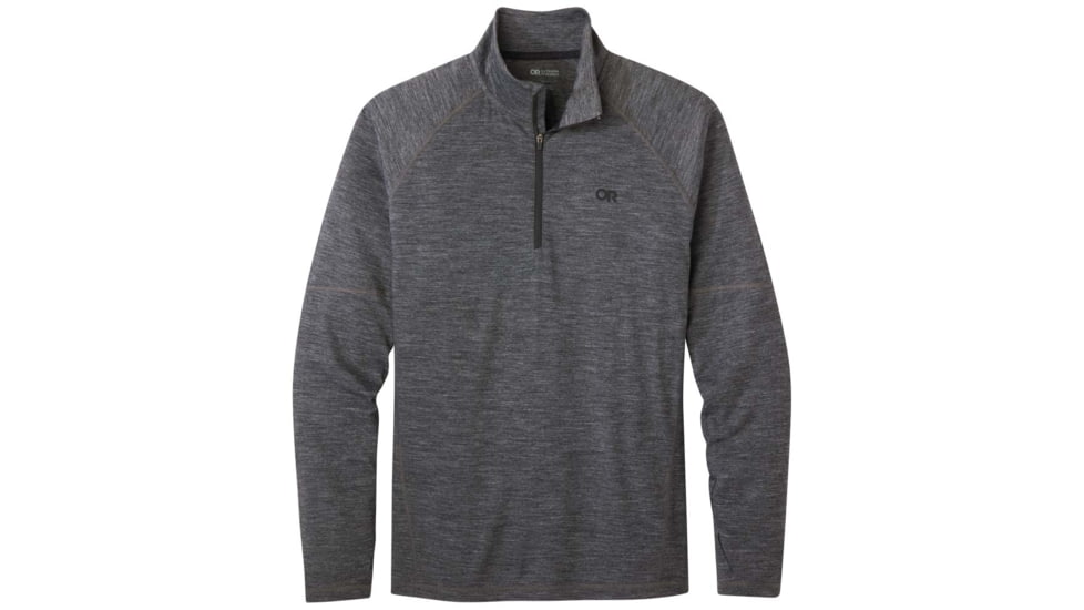 Outdoor Research Alpine Onset Merino 150 Quarter Zip - Mens, Charcoal Heather, Large, 2832120893008