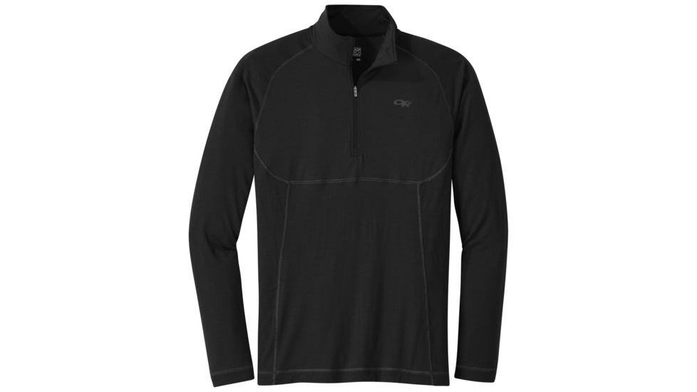 Outdoor Research Alpine Onset Zip Top - Mens, Black, XL, 2681290001009