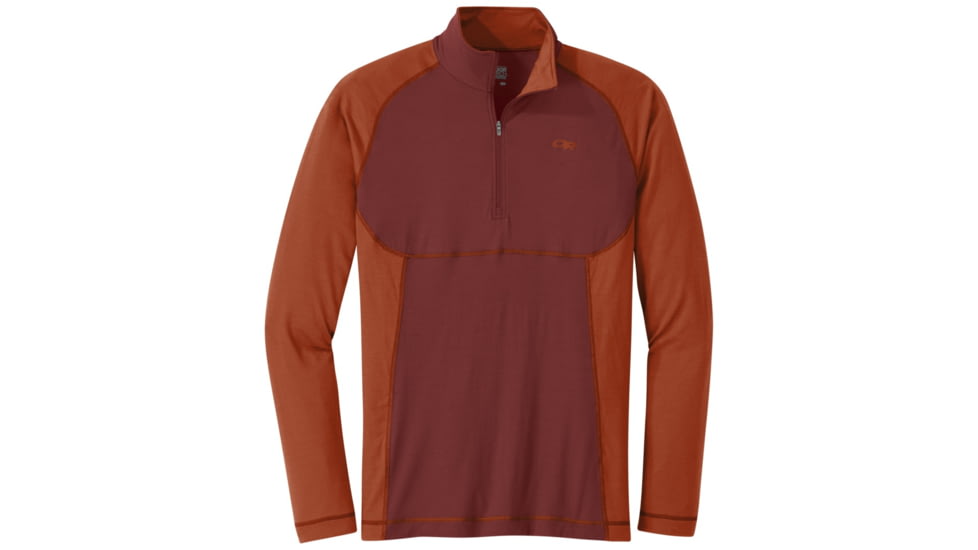 Outdoor Research Alpine Onset Zip Top - Mens, Firebrick/Burnt Orange, Large, 2681291382008