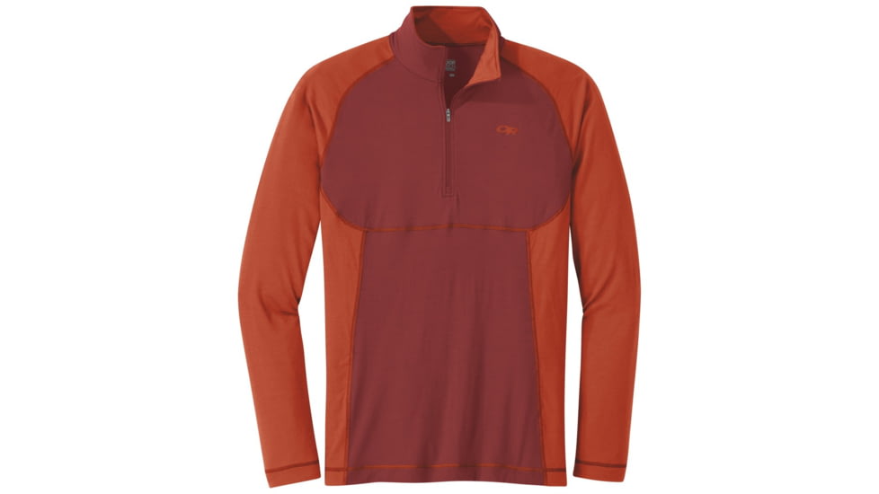 Outdoor Research Alpine Onset Zip Top - Mens, Firebrick/Burnt Orange, XXL, 2681291382010