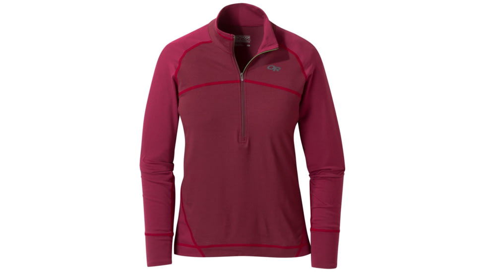 Outdoor Research Alpine Onset Zip Top - Womens, Zin/Garnet, XL, 2681571375009