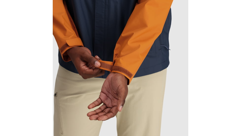 Outdoor Research Apollo Rain Jacket - Mens, Marmalade/Naval Blue, M, 2691692327007