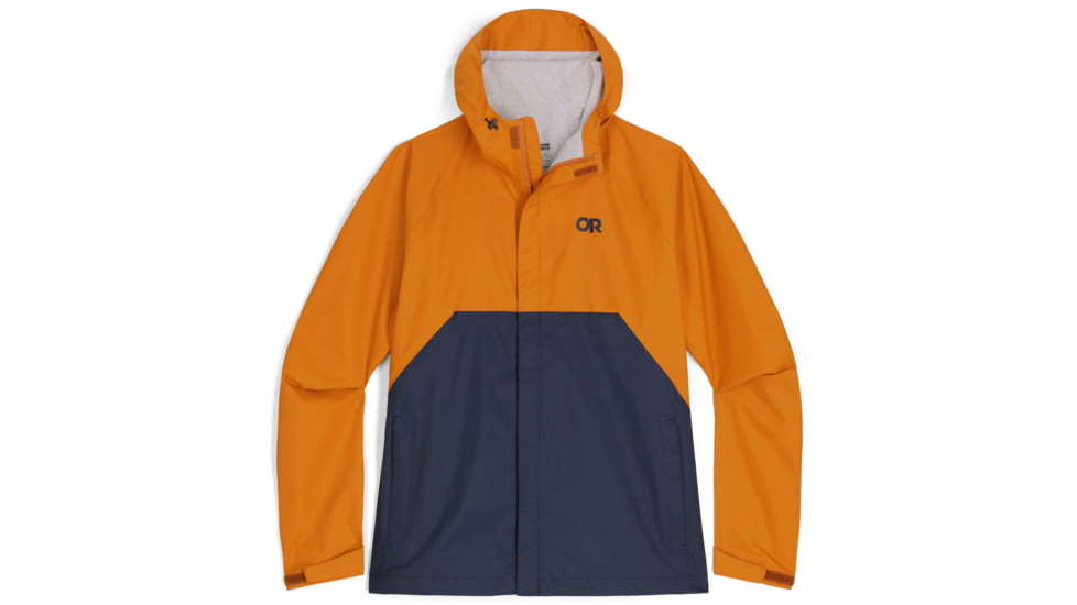 Outdoor Research Apollo Rain Jacket - Mens, Marmalade/Naval Blue, M, 2691692327007