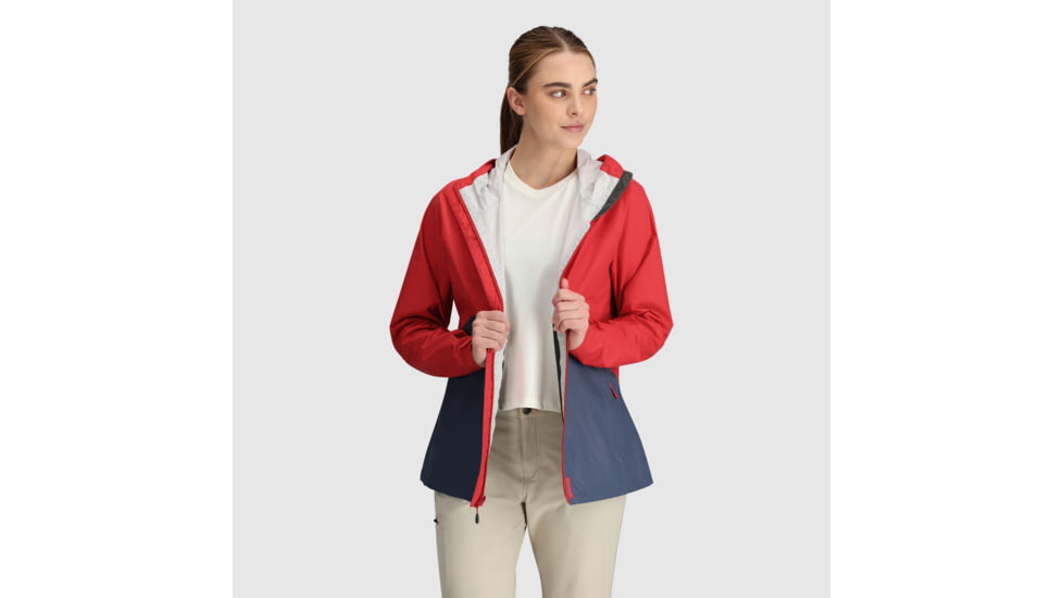 Outdoor Research Apollo Rain Jacket - Womens, Rhubarb/Dawn, L, 2691852334008