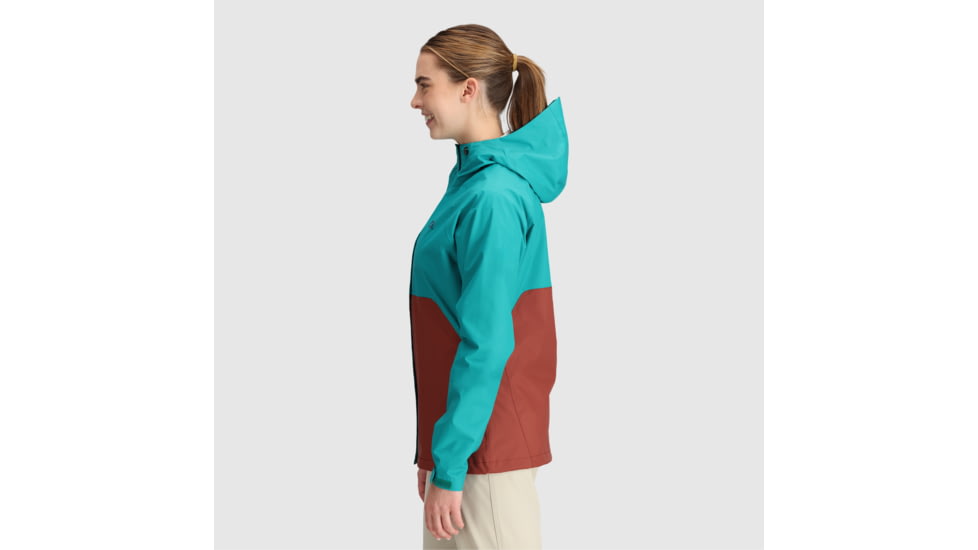Outdoor Research Apollo Rain Jacket - Womens, Tropical/Brick, S, 2691852371006