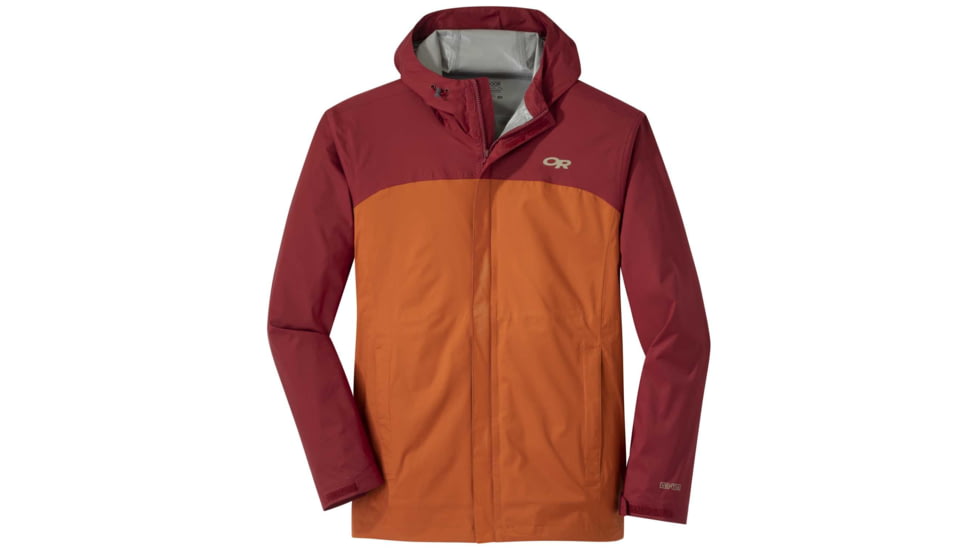 Outdoor Research Apollo Stretch Rain Jacket - Mens, Umber / Retro Red, Extra Large, 2743941843009