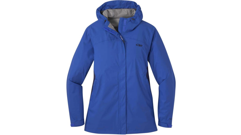 Outdoor Research Apollo Stretch Rain Jacket - Womens, Azure/Twlt, Small, 2744051788006