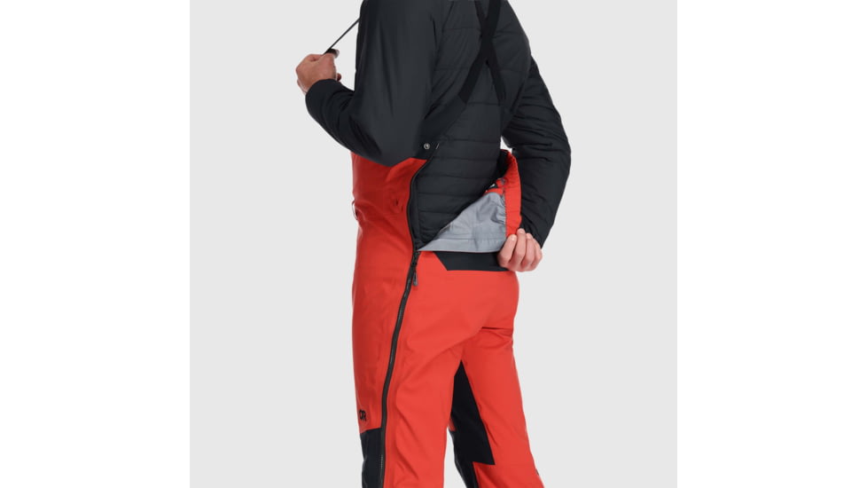 Outdoor Research Archangel Bibs - Mens, Cranberry/Black, Large, 2775600421-L