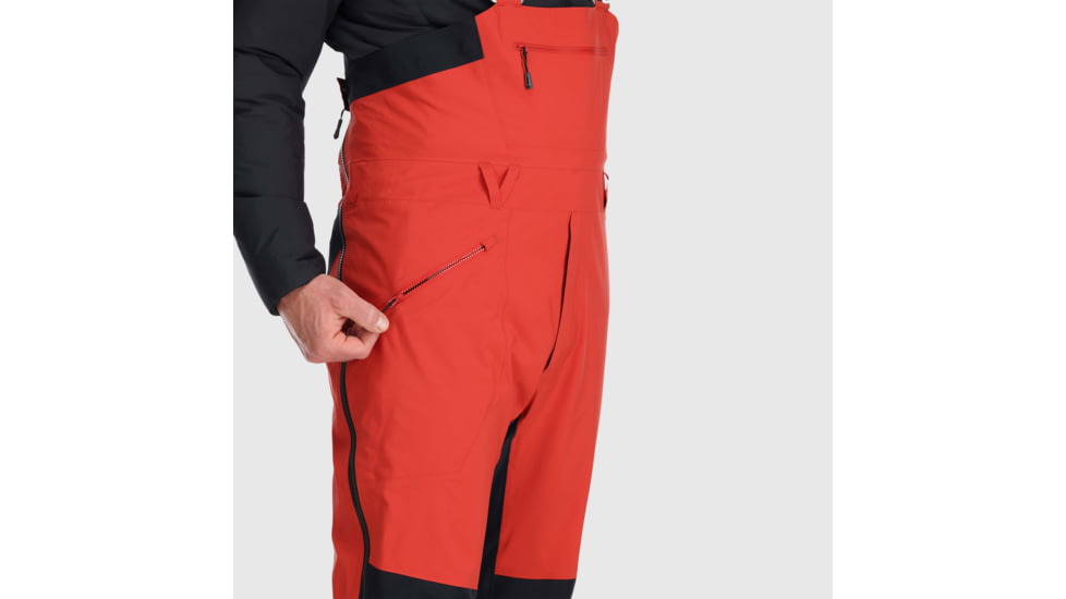 Outdoor Research Archangel Bibs - Mens, Cranberry/Black, Large, 2775600421-L