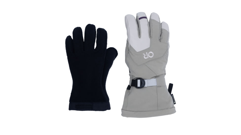 Outdoor Research Arete Modular Gore-Tex Gloves - Womens, Pro Khaki/Oyster, Large, 3221632800008