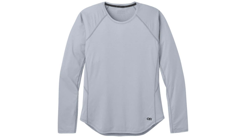 Outdoor Research Argon Long Sleeve Tee - Womens, Titanium, Large, 2799641077008