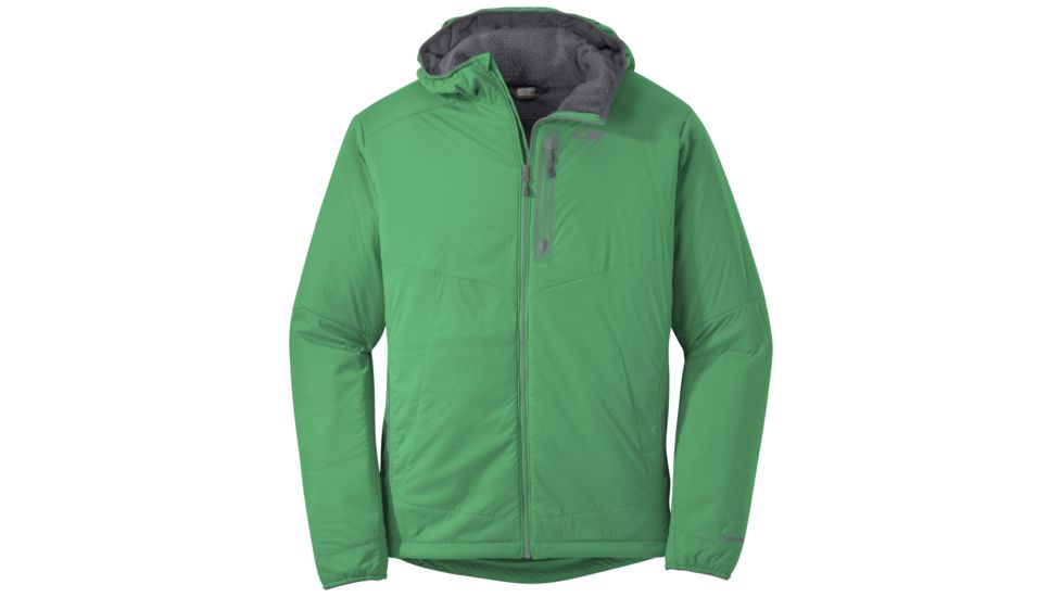 Outdoor Research Ascendant Hoody, Men's, Aloe/Charcoal, S 250099-aloe/charcoal-S
