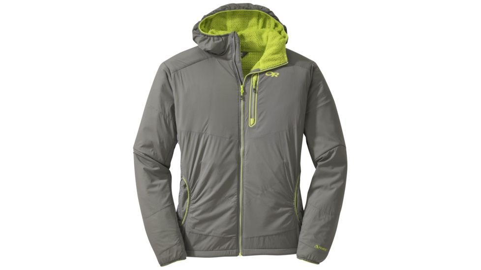 Outdoor Research Ascendant Hoody - Men's-Pewter/Lemongrass-X-Large