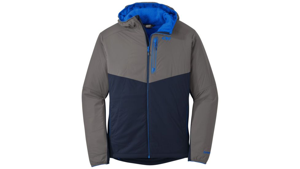 Outdoor Research Ascendant Hoody - Mens, Night/Pewter/Glacier, Small, 2500991748006