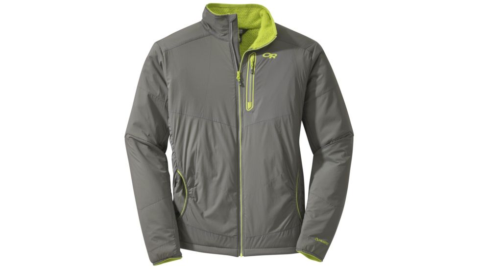 Outdoor Research Ascendant Jacket - Men's-Pewter/Lemongrass-Small