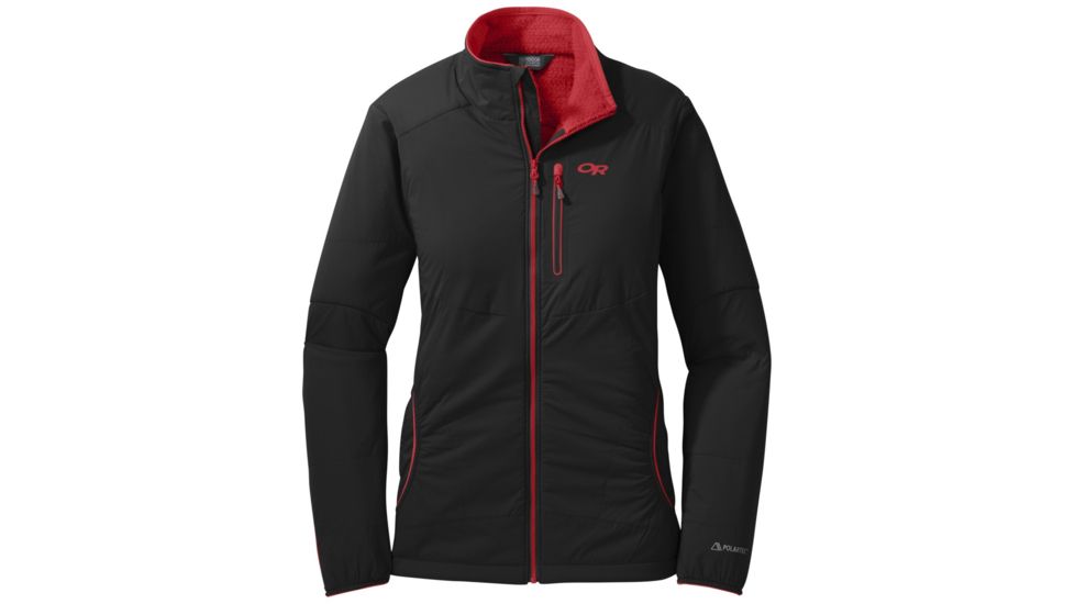 Outdoor Research Ascendant Jacket - Women's-Black/Flame-Large