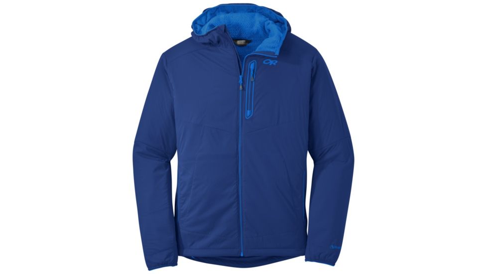 Outdoor Research Ascendant Plus Hooded Jacket - Men's, Glacier/Baltic, Small, 264449-0643006