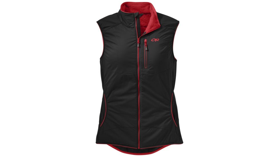 Outdoor Research Ascendant Vest - Women's -Black/Flame-Small
