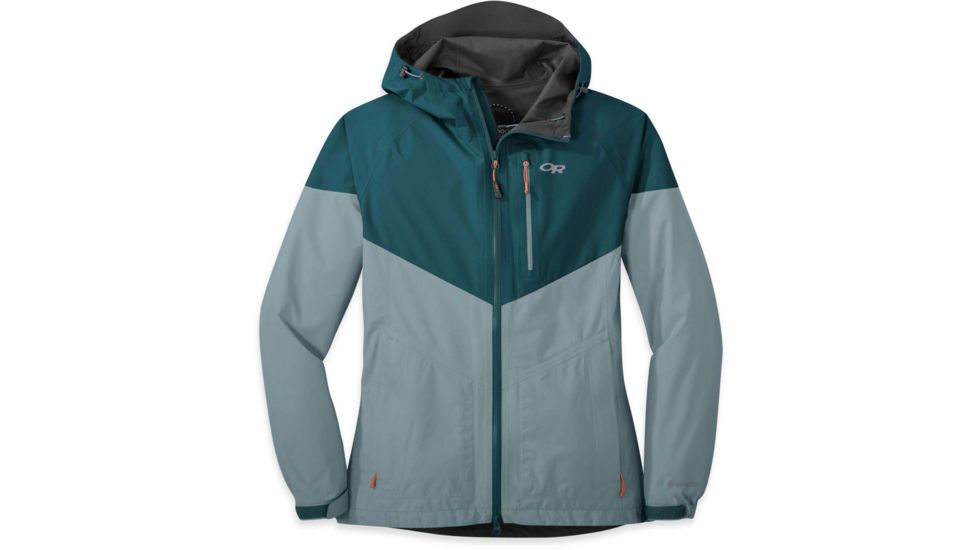 Outdoor Research Aspire Jacket - Womens, Lead/Mediterranean, Medium, 2680991796007
