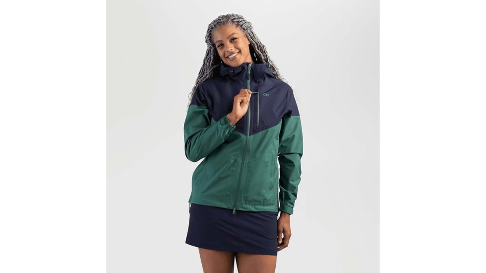 Outdoor Research Aspire Jacket - Womens, Naval Blue/Blue Spruce, Small, 2794801981006