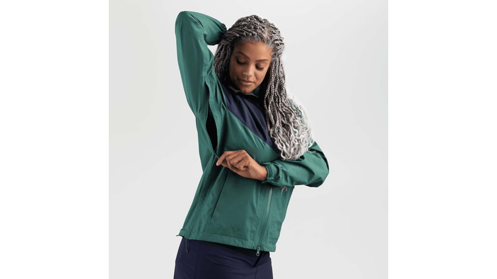 Outdoor Research Aspire Jacket - Womens, Naval Blue/Blue Spruce, Small, 2794801981006
