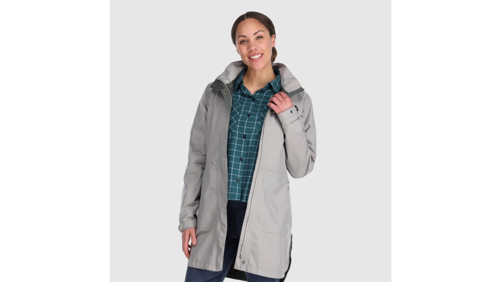 Outdoor Research Aspire Trench - Women's, Large, Ash, 2876220920008