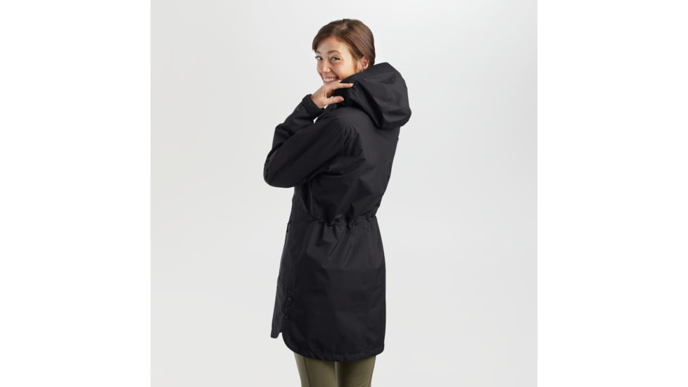 Outdoor Research Aspire Trench - Women's, Small, Black, 2876220001006